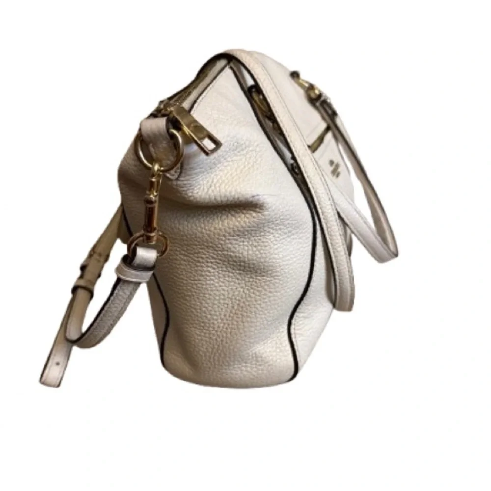 Coach Prairie Ivory Pebbled Leather Satchel Crossbody 79997